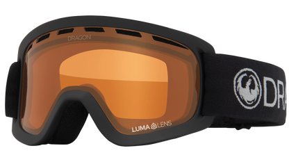 Dragon Alliance Little Lil D Kids Child Youth Ski Snowboard Goggles Charcoal Black Amber Lens Profile