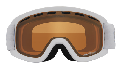 Dragon Alliance Little Lil D Kids Child Youth Ski Snowboard Goggles Rock White Amber Lens Front Face