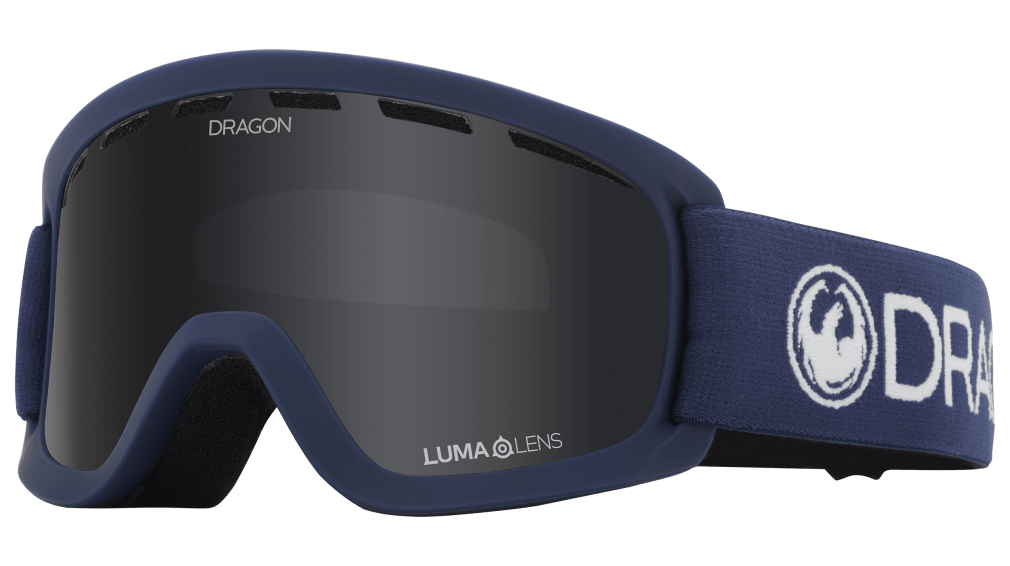 Dragon Alliance Little Lil D Kids Child Youth Ski Snowboard Goggles Shadow Lite Blue Dark Smoke Grey Lens Profile