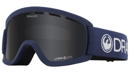 Dragon Alliance Little Lil D Kids Child Youth Ski Snowboard Goggles Shadow Lite Blue Dark Smoke Grey Lens Profile