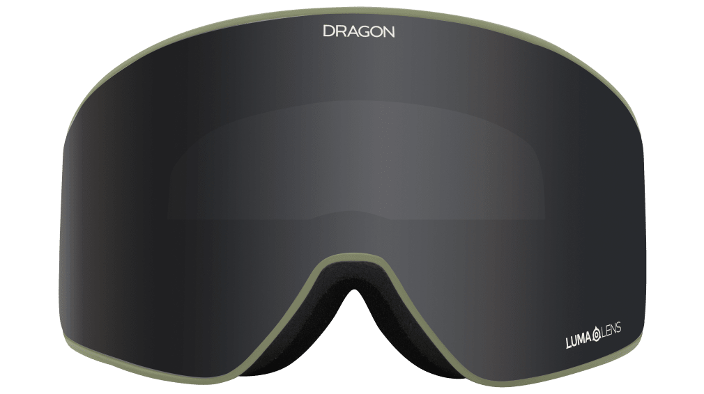 Dragon Gigi Ruf Signature Series Pro Model PXV2 Quick Change Ski Snowboard Goggles Black Gray Band Dark Smoke Grey Lens