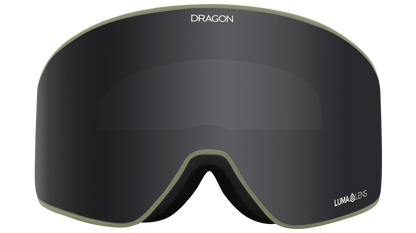 Dragon Gigi Ruf Signature Series Pro Model PXV2 Quick Change Ski Snowboard Goggles Black Gray Band Dark Smoke Grey Lens