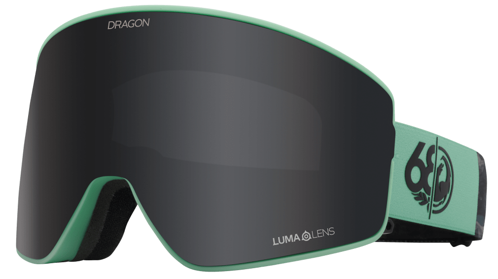 Dragon Alliance PXV2 Quick Change Flat Lens Ski Snowboard Goggles 686 Collaboration Teal Dark Smoke Grey Lens Profile