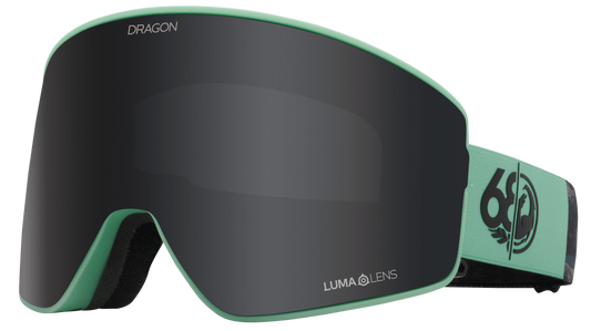 Dragon Alliance PXV2 Quick Change Flat Lens Ski Snowboard Goggles 686 Collaboration Teal Dark Smoke Grey Lens Profile
