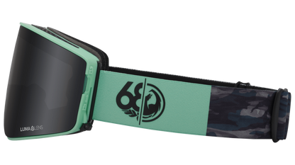 Dragon Alliance PXV2 Quick Change Flat Lens Ski Snowboard Goggles 686 Collaboration Teal Dark Smoke Grey Lens Band