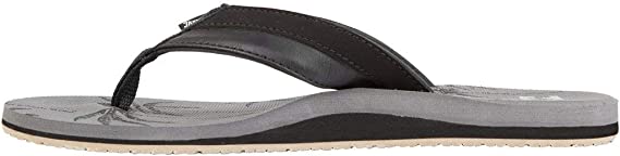 Billabong Men's All Day Impact Flip Flop Sandals Light Grey Main Side Profile