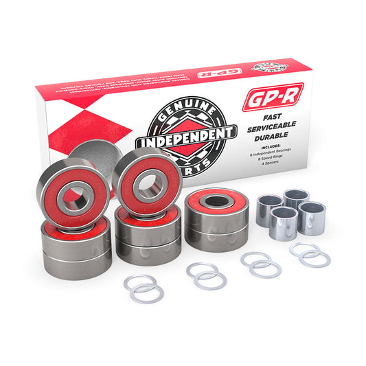 Independent Genuine Parts GP-R Red Skateboard Longboard Scooter Roller Blades Skate Bearings Package Contents