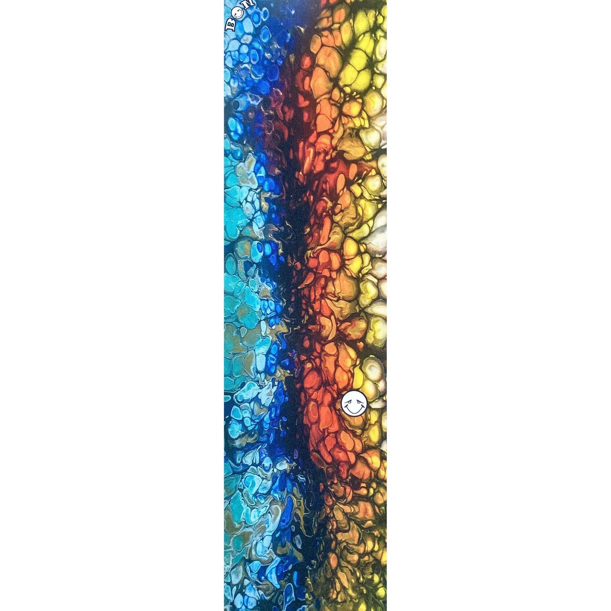 Bon Grip Fire and Ice Blue Red Yellow Premium 9 inch x 33 inch skateboard grip tape