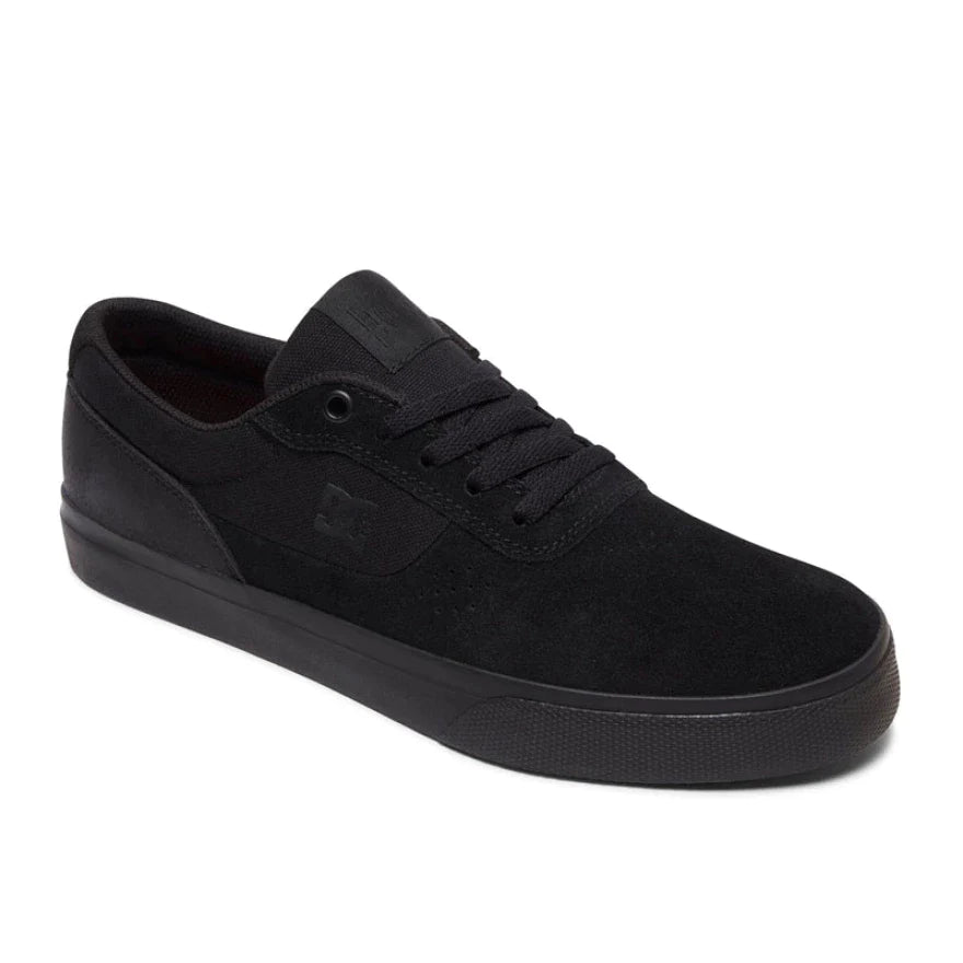 DC Shoes Switch S Suede Low Top Skateboarding Shoes Mens Womens Unisex Black Main