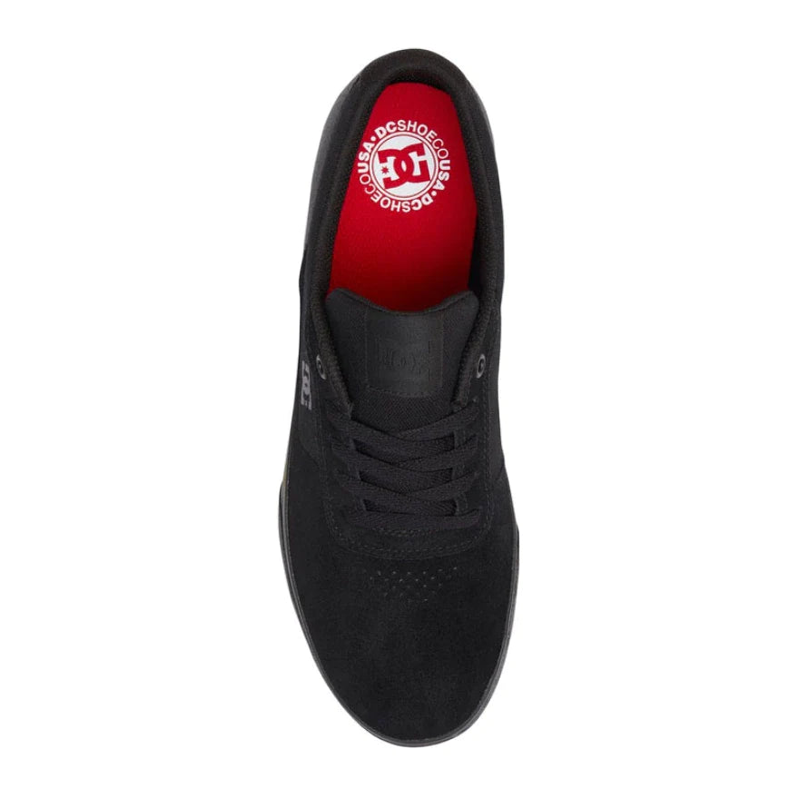 DC Shoes Switch S Suede Low Top Skateboarding Shoes Mens Womens Unisex Black Top