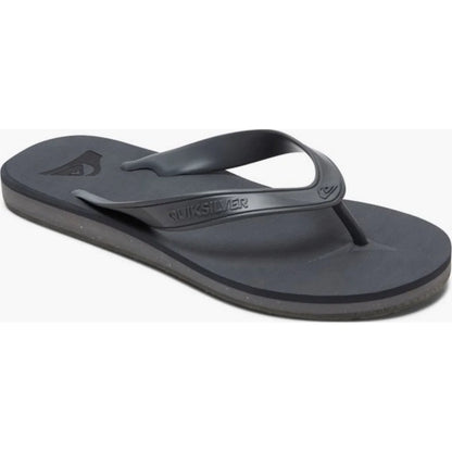 Quiksilver Men's Carver 2 Deluxe Flip Flops Sandals Grey Grey White