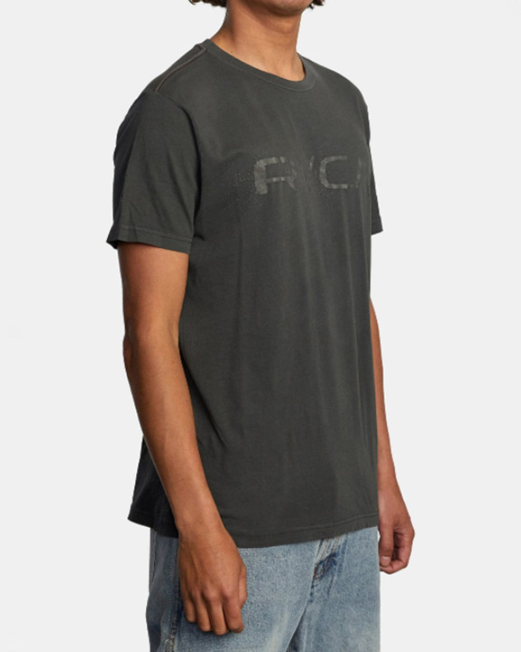 RVCA Men's Bleecher SS short sleeve tee t-shirt pirate black side