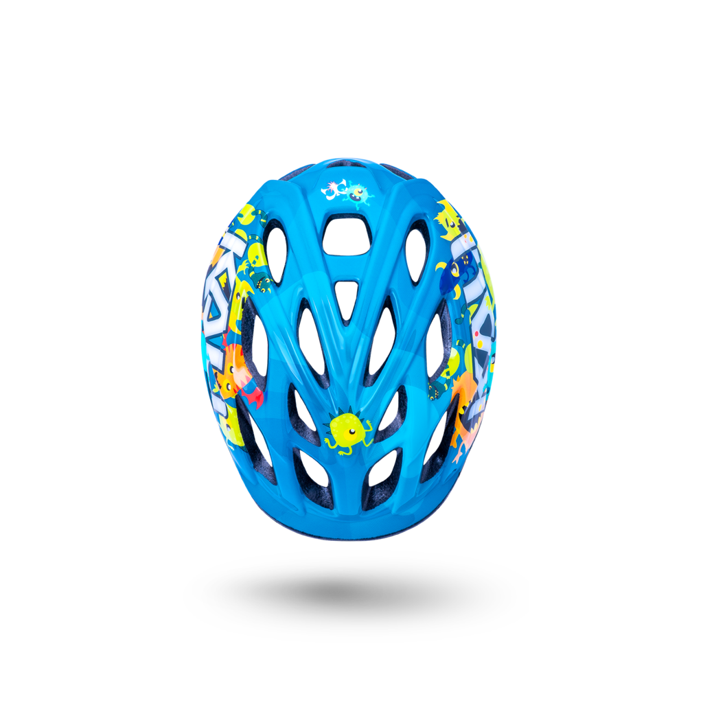 Kali protectives Kali Chakra Child Bike Helmet Monsters Blue Front Top Vents