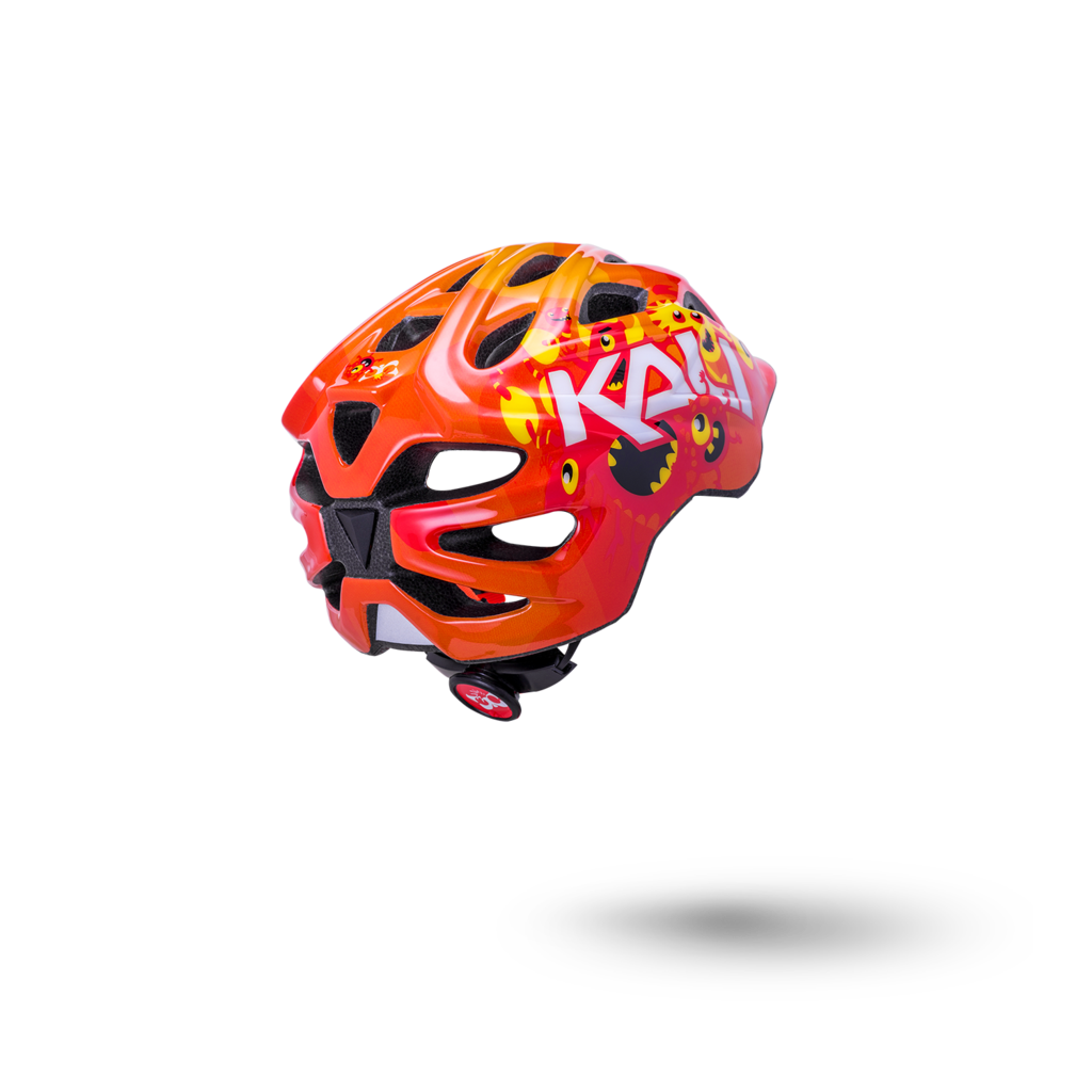 Kali protectives Kali Chakra Child Bike Helmet Monsters Orange Back Vents Dial