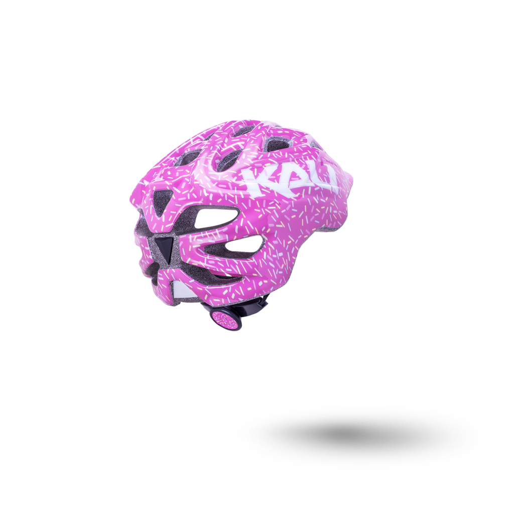 Kali Protectives Chakra Child Bike Helmet Pink Back Angle Dial Tab