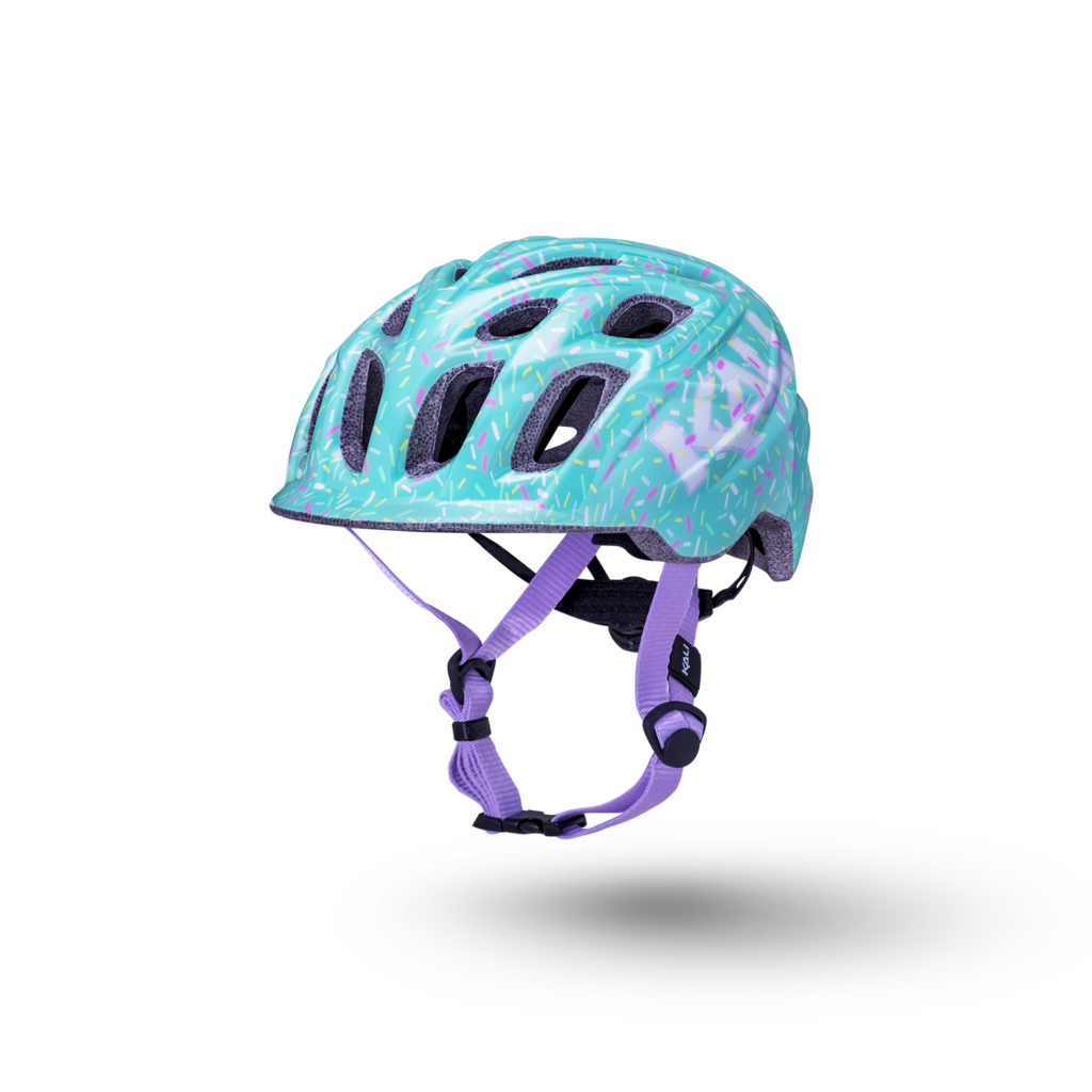 Kali Protectives Chakra Child Bike Helmet Sprinkles Light Blue Teal Main Front Angle