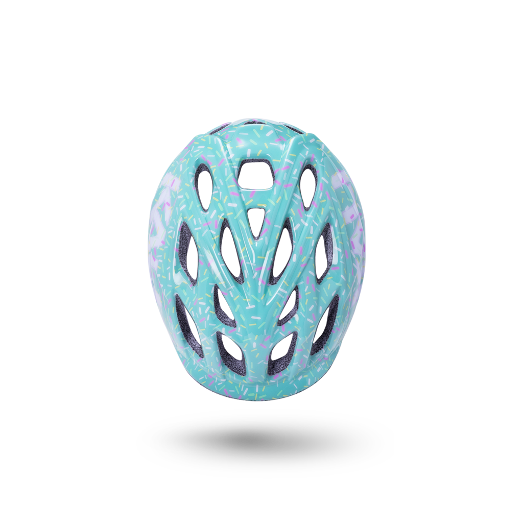 Kali Protectives Chakra Child Bike Helmet Sprinkles Light Blue Teal Top Vents