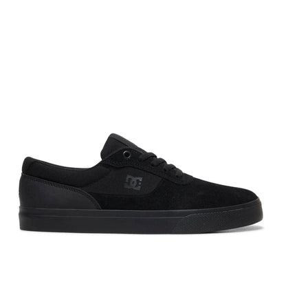 DC Shoes Switch S Suede Low Top Skateboarding Shoes Mens Womens Unisex Black outside out