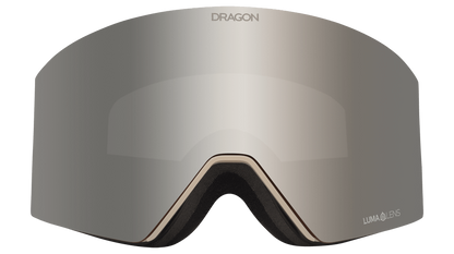 Dragon Alliance RVX Magnetic OTG Quick Change Ski Snowboard Goggles Jossi Wells Signature 2022 Off White Cream Silver Ion Mirrored Lens Front Face