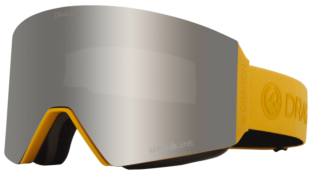 Dragon Alliance RVX Magnetic OTG Quick Change Ski Snowboard Goggles Dijon Mustard Yellow Silver Ion Mirrored Lens Profile