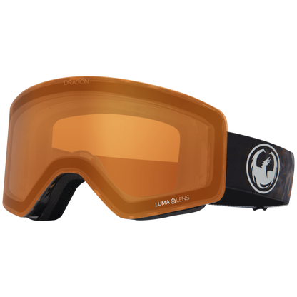 Dragon R1 OTG Over the Glasses Rimless Flat Lens Goggle Fireleaf Amber Lens