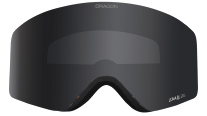 Dragon R1 OTG Over the Glasses Rimless Flat Lens Goggle Fireleaf Black Smoke Grey Lens