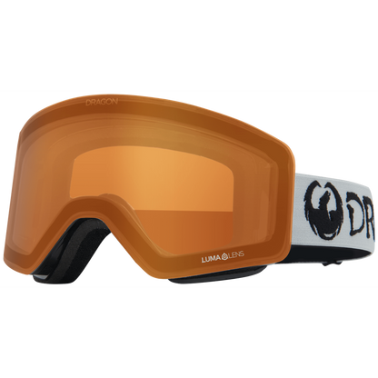 Dragon R1 OTG Over the Glasses Rimless Flat Lens Goggle Classic Grey Amber Lens