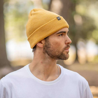 Trown Classic Fold Over Beanie Gold