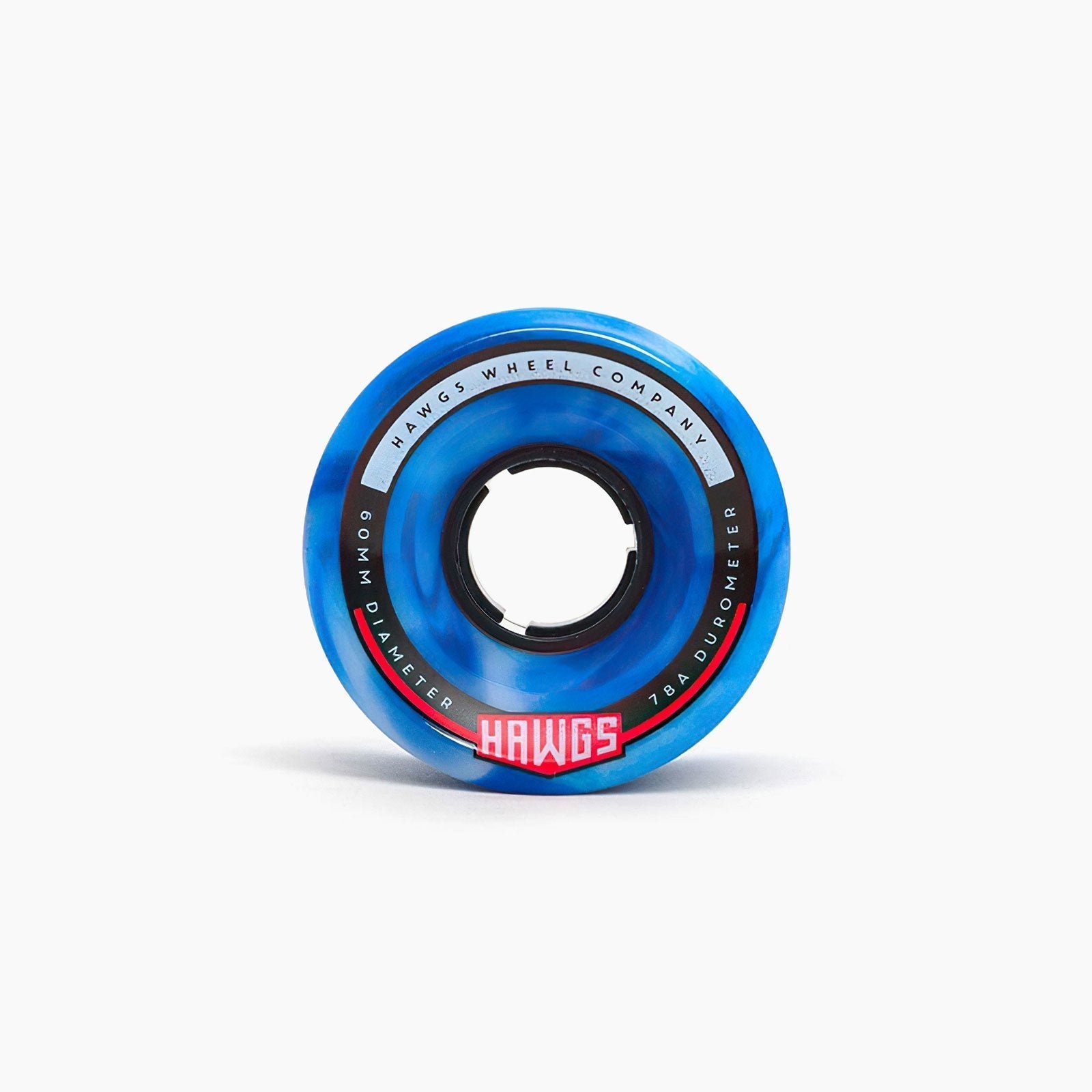 Landyachtz Hawgs Wheels Chubbies Chubby Hages 60mm 78a Longboard Cruiser Wheels Blue/White Swirl Front