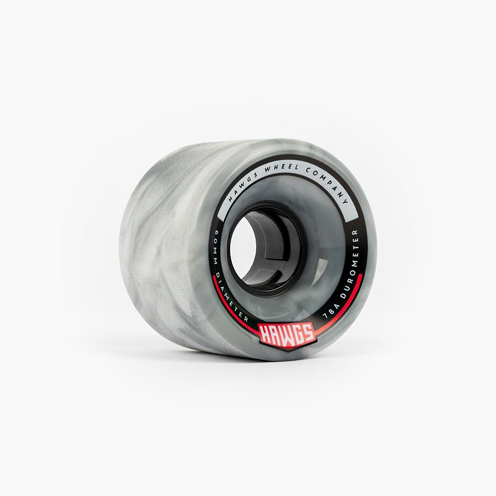 Landyachtz Hawgs Wheels Chubbies Chubby Hages 60mm 78a Longboard Cruiser Wheels Grey/White Swirl Angle