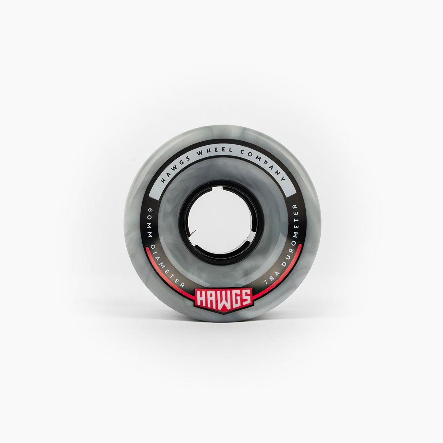 Landyachtz Hawgs Wheels Chubbies Chubby Hages 60mm 78a Longboard Cruiser Wheels Gray/White Swirl Front