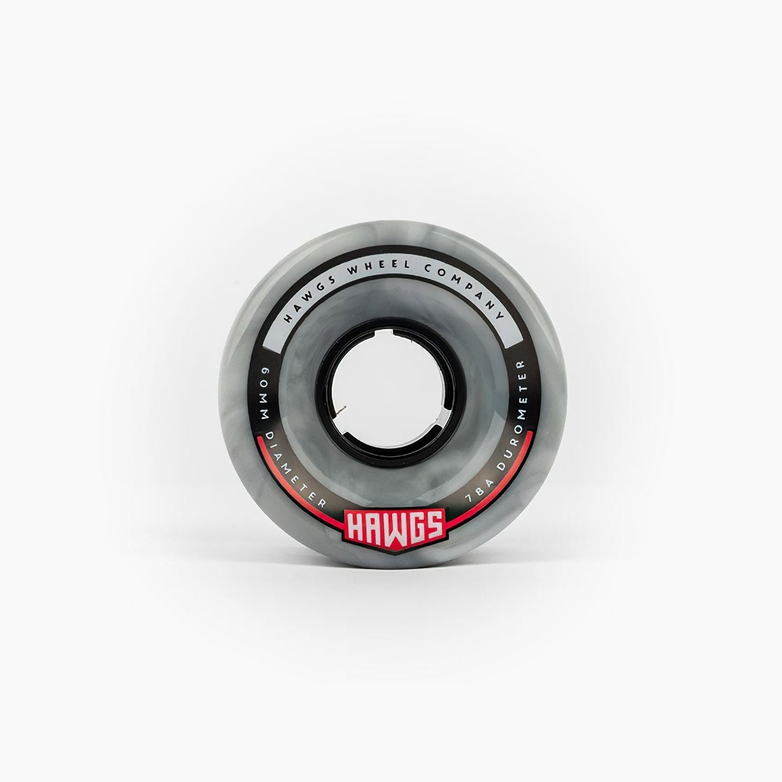 Landyachtz Hawgs Wheels Chubbies Chubby Hages 60mm 78a Longboard Cruiser Wheels Gray/White Swirl Front