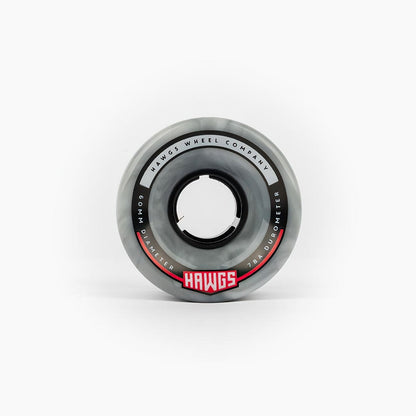 Landyachtz Hawgs Wheels Chubbies Chubby Hages 60mm 78a Longboard Cruiser Wheels Gray/White Swirl Front