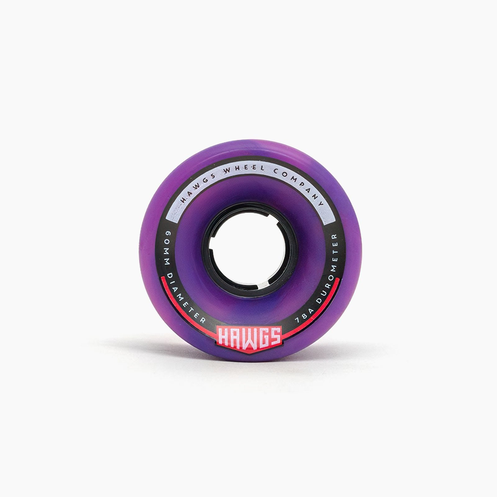 Landyachtz Hawgs Wheels Chubbies Chubby Hages 60mm 78a Longboard Cruiser Wheels Purple/Pink Swirl Front