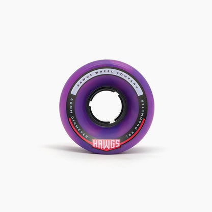 Landyachtz Hawgs Wheels Chubbies Chubby Hages 60mm 78a Longboard Cruiser Wheels Purple/Pink Swirl Front