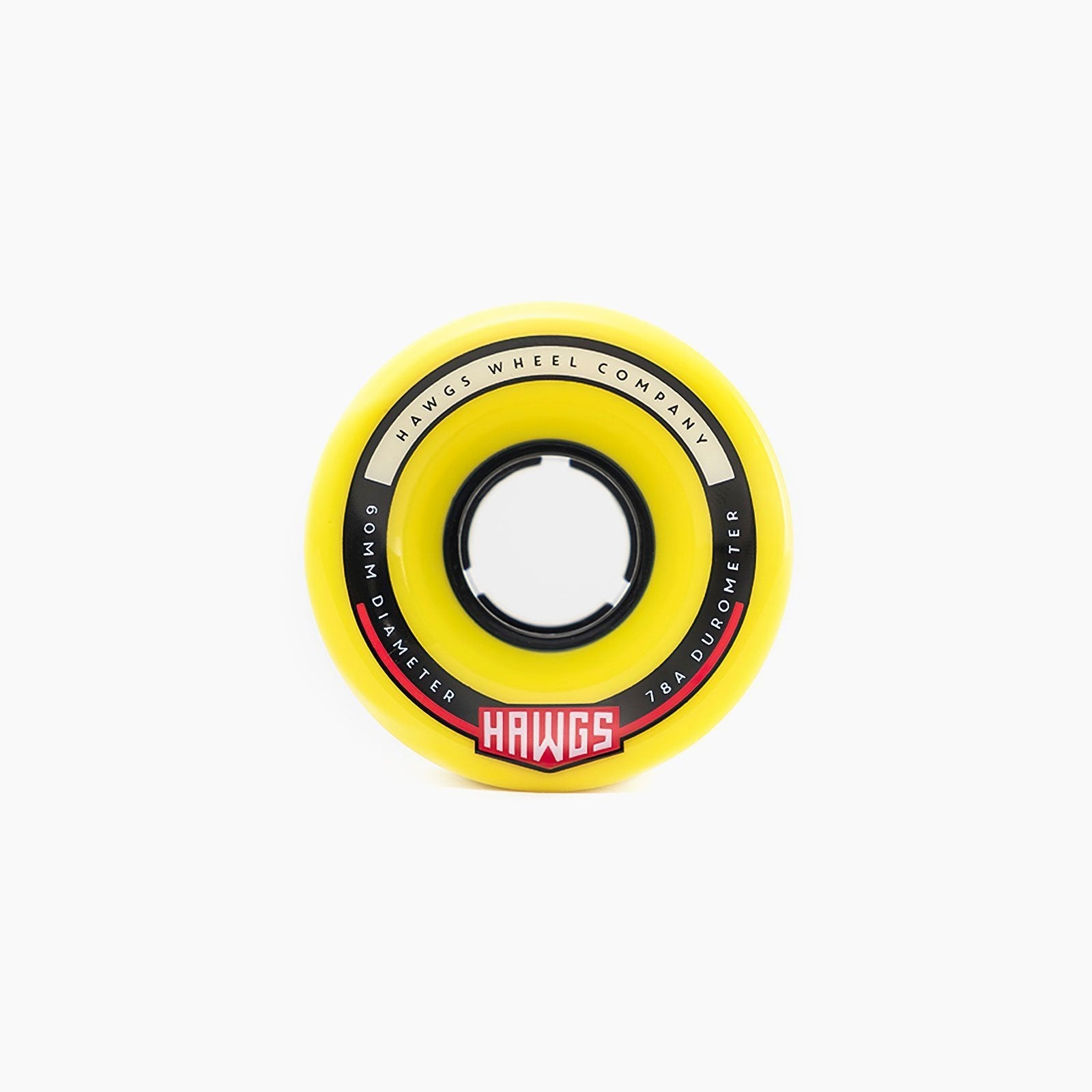 Landyachtz Hawgs Wheels Chubbies Chubby Hages 60mm 78a Longboard Cruiser Wheels Flat Banana Yellow Front