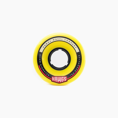 Landyachtz Hawgs Wheels Chubbies Chubby Hages 60mm 78a Longboard Cruiser Wheels Flat Banana Yellow Front