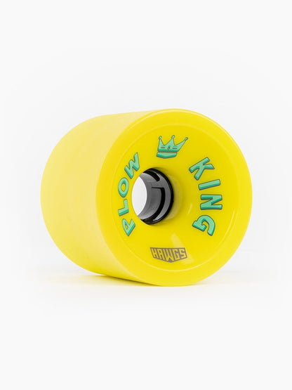Hawgs Plow Kings 72mm 78a longboard wheel flat banana yellow