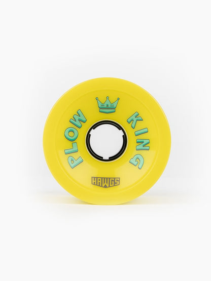 Hawgs Plow Kings 72mm 78a longboard wheel flat banana yellow front