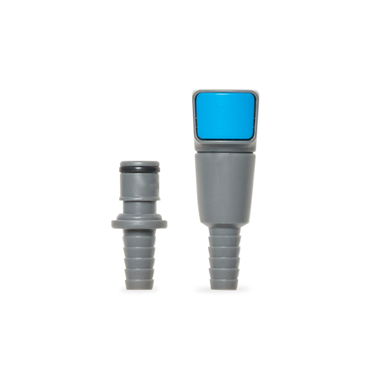 Hydrapak quarter inch inline tube connector adapter together individual parts