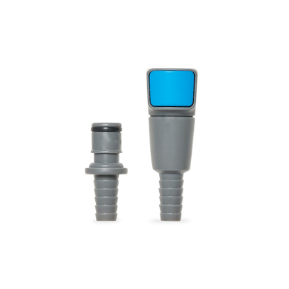 Hydrapak quarter inch inline tube connector adapter together individual parts