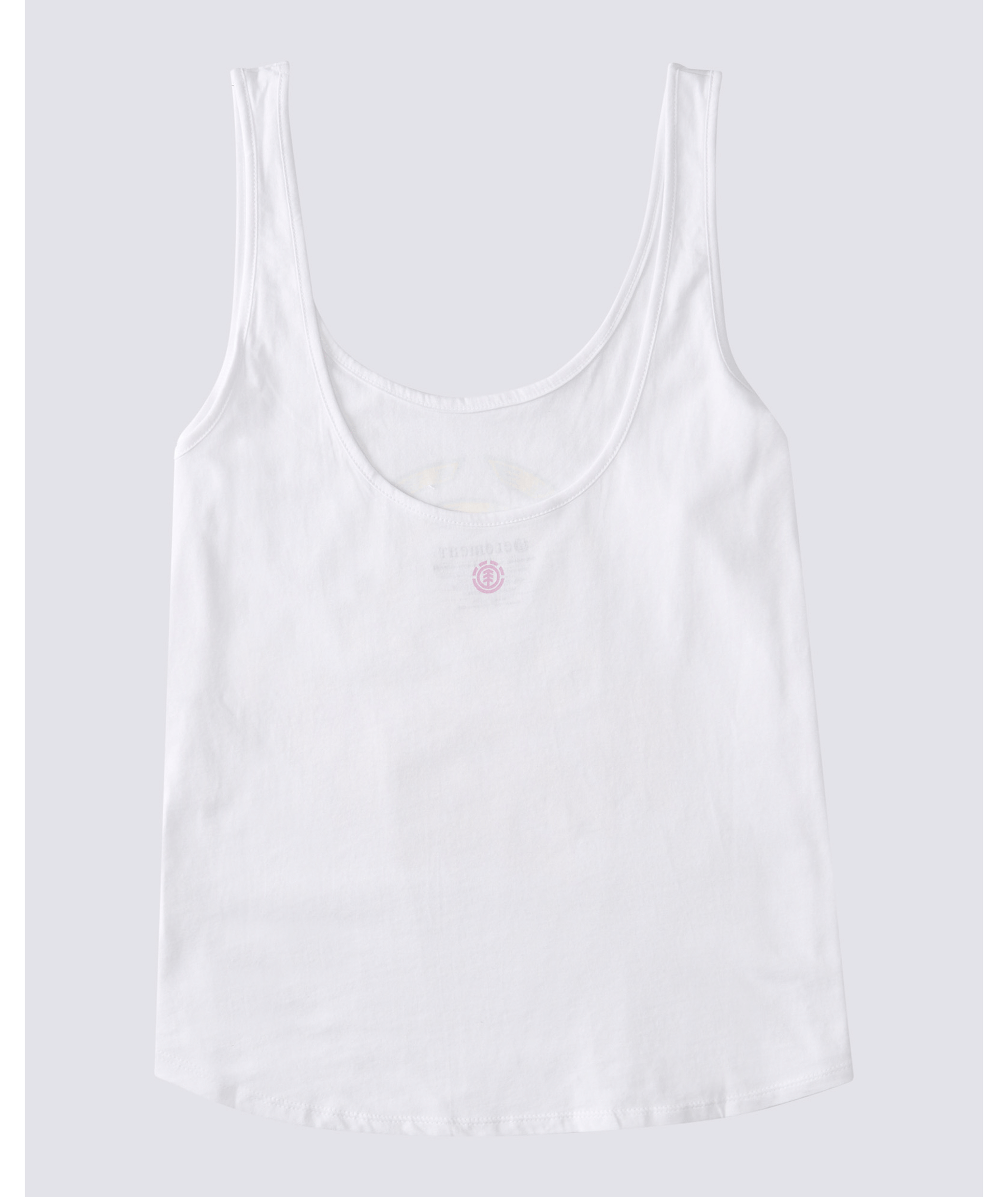 Element Women's Juniors Modern Low Scoop Neck Tank White Back