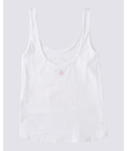 Element Women's Juniors Modern Low Scoop Neck Tank White Back