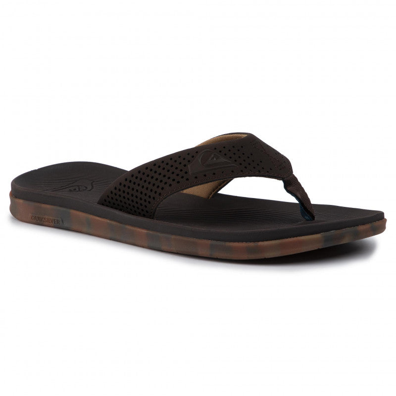 Qiuiksilver Men's Haleiwa Plus Flip Flop Sandals Brown Brown Brown