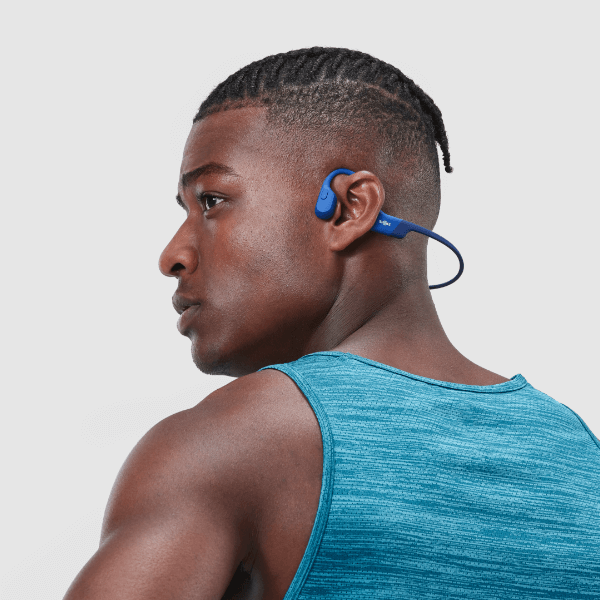 Shokz OpenRun Open Ear Headphones Ear Buds Blue