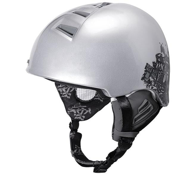 Kali Protectives Sima Epic Ski and Snowboard Helmet silver/black front angle
