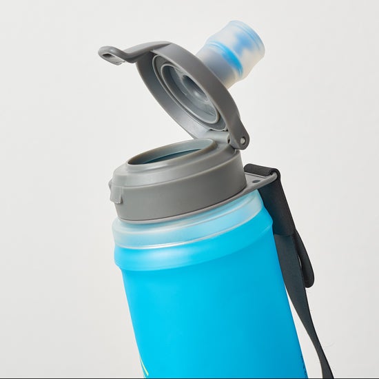 HydraPak Sky Flask Speed 350 ml collapsible water bottle Malibu blue speed cap
