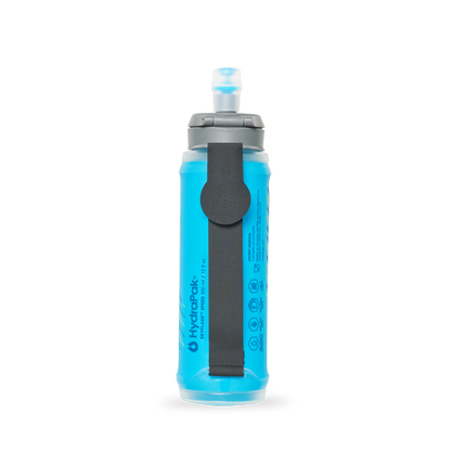 HydraPak Sky Flask Speed 350 ml collapsible water bottle Malibu blue strap