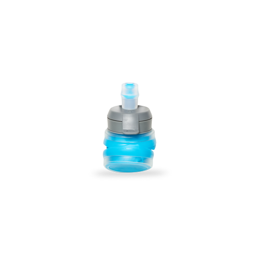 HydraPak Sky Flask Speed 350 ml collapsible water bottle Malibu blue collapsed