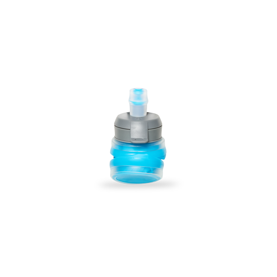 HydraPak Sky Flask Speed 350 ml collapsible water bottle Malibu blue collapsed